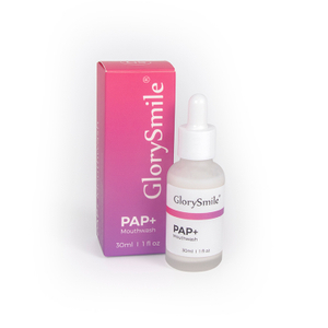 GlorySmile 30ml Pap + Formel Alkoholfreie Zahnweiß-Mundwasser mit Messbecher
